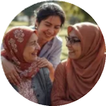 Diverse caregivers providing inclusive care for all backgrounds