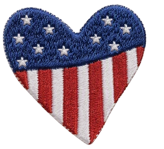 American flag heart patch — Veterans Care